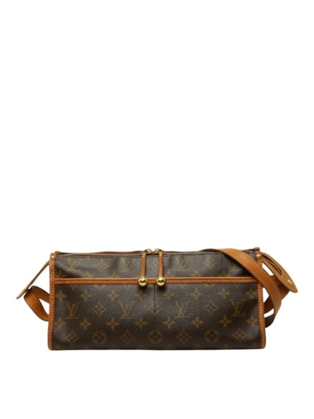 Louis Vuitton Monogram Popincourt Long Crossbody Shoulder Bag Brown Leather